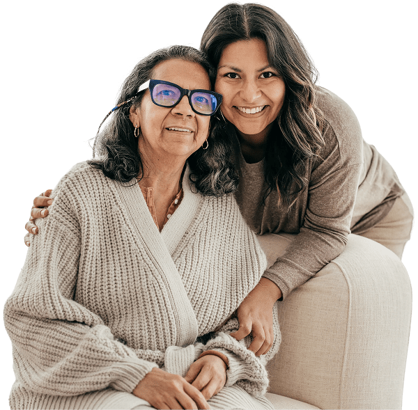 Mother and daughter sharing a warm moment